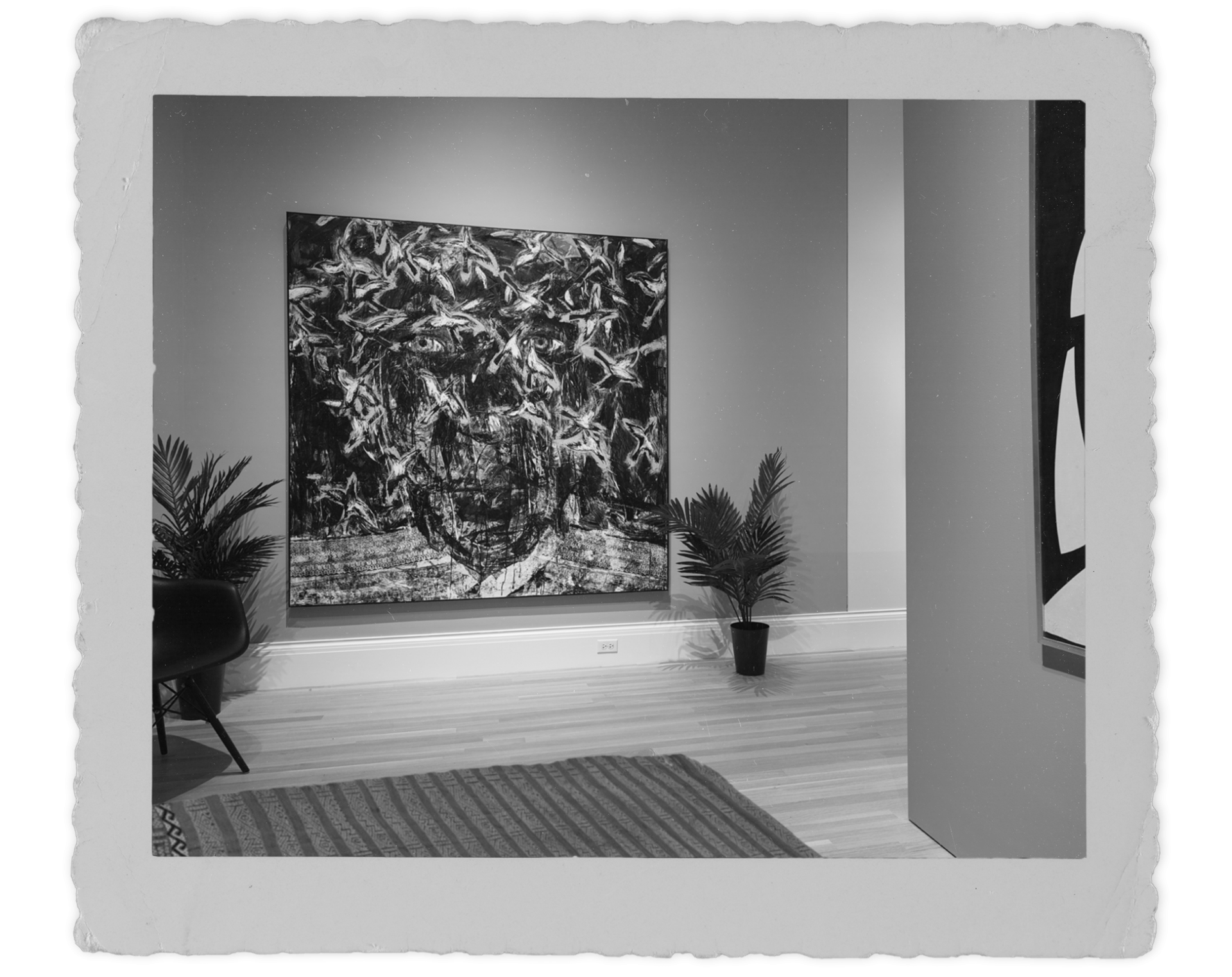 Spirit of the Colony by Arnaldo Roche Rabell, hanging in a mid century modern interior