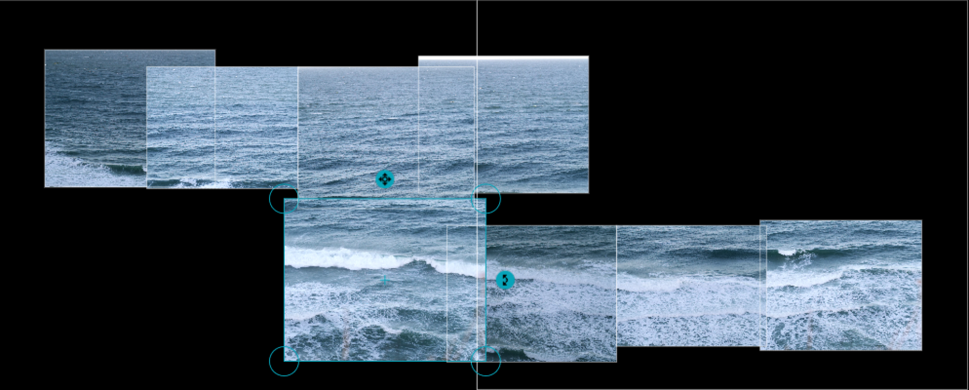 A spread of wave images