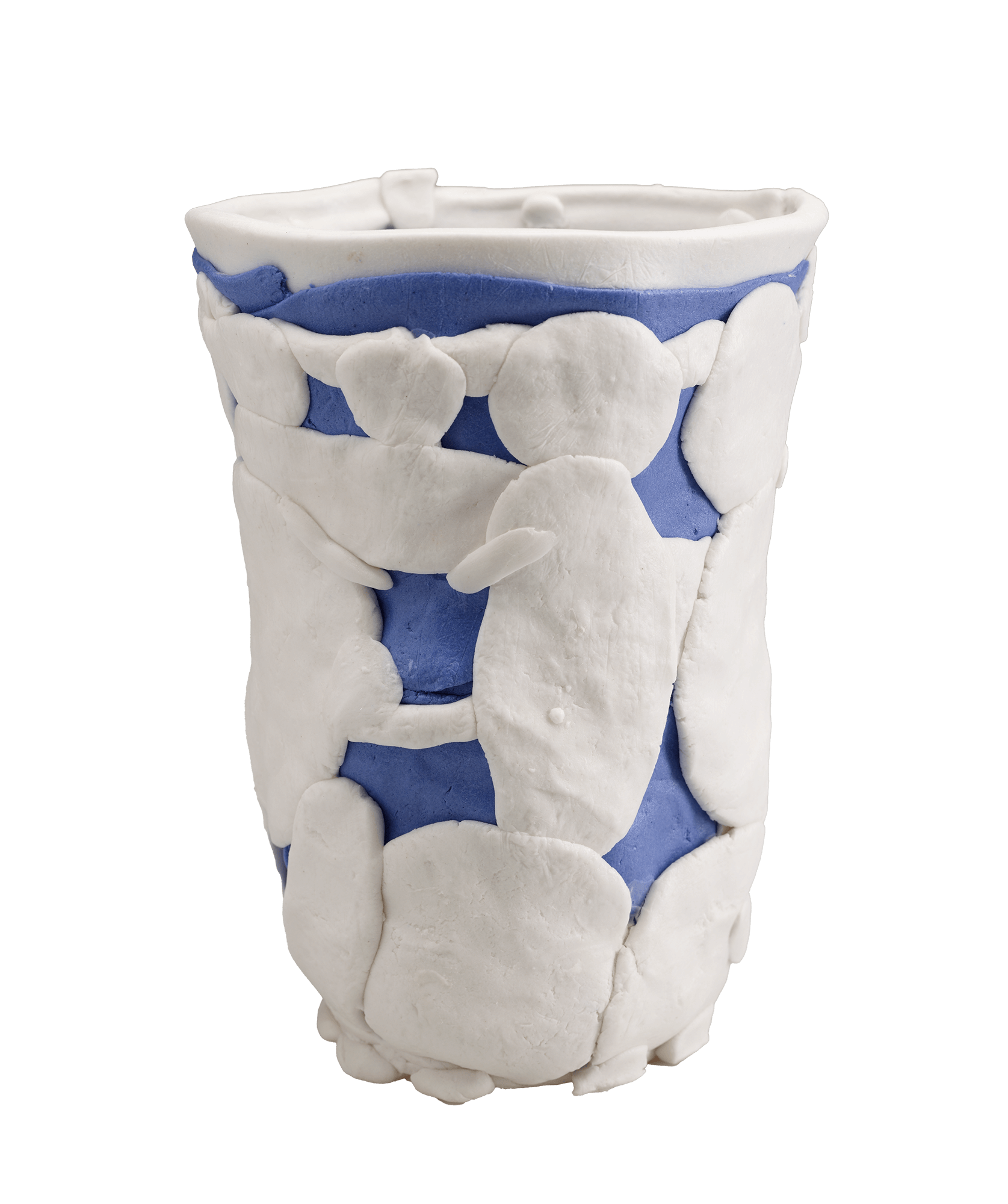 /An%20open%20vessel%20constructed%20of%20white%20and%20blue%20pieces%20of%20clay%20in%20various%20shapes%2C%20layered%20on%20top%20of%20one%20another.%20