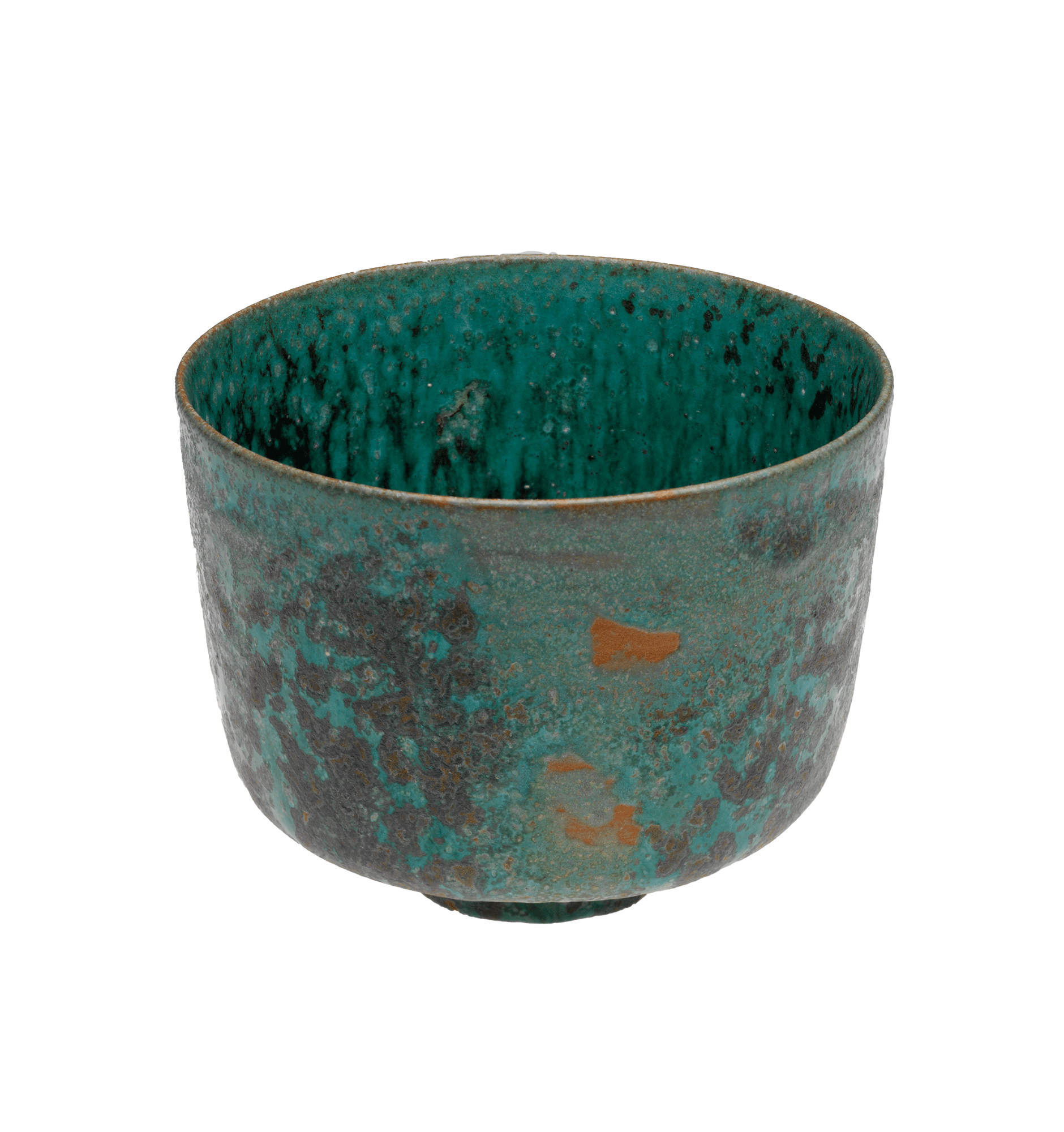 /Thin-edged%20turquoise%20bowl%2C%20resting%20on%20a%20small%20round%20foot%2C%20with%20large%20splotches%20of%20dark%20blue%20on%20the%20sides.%20There%20are%20three%20small%20irregular%20orange%20marks%20in%20the%20center.