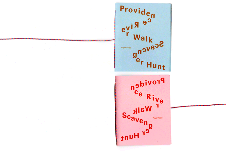 animated gif of the booklets with participants' findings for Providence River Scavenger Hunt