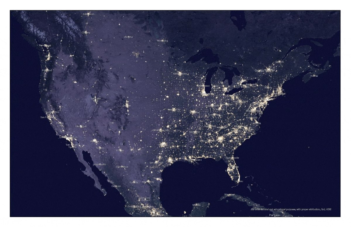 An Animated map that surfaces the paths of energy infrastructures in the US.