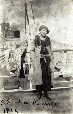 Nancy Elizabeth Prophet aboard the S.S. La France