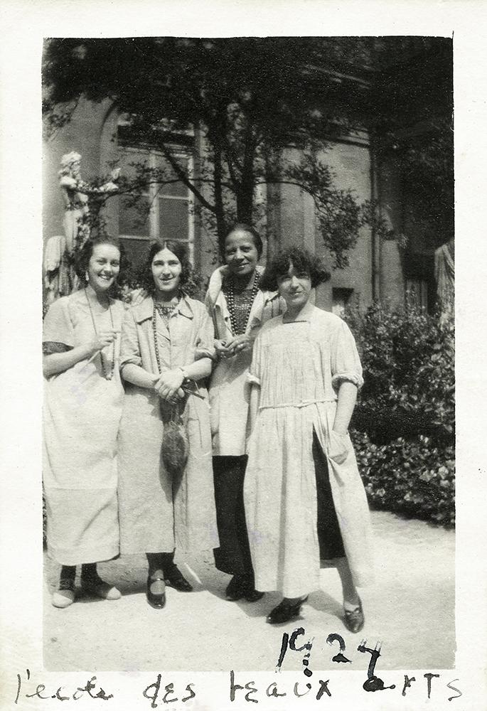 Unknown, Nancy Elizabeth Prophet with classmates at the Ecole des Beaux-Arts, 1924
