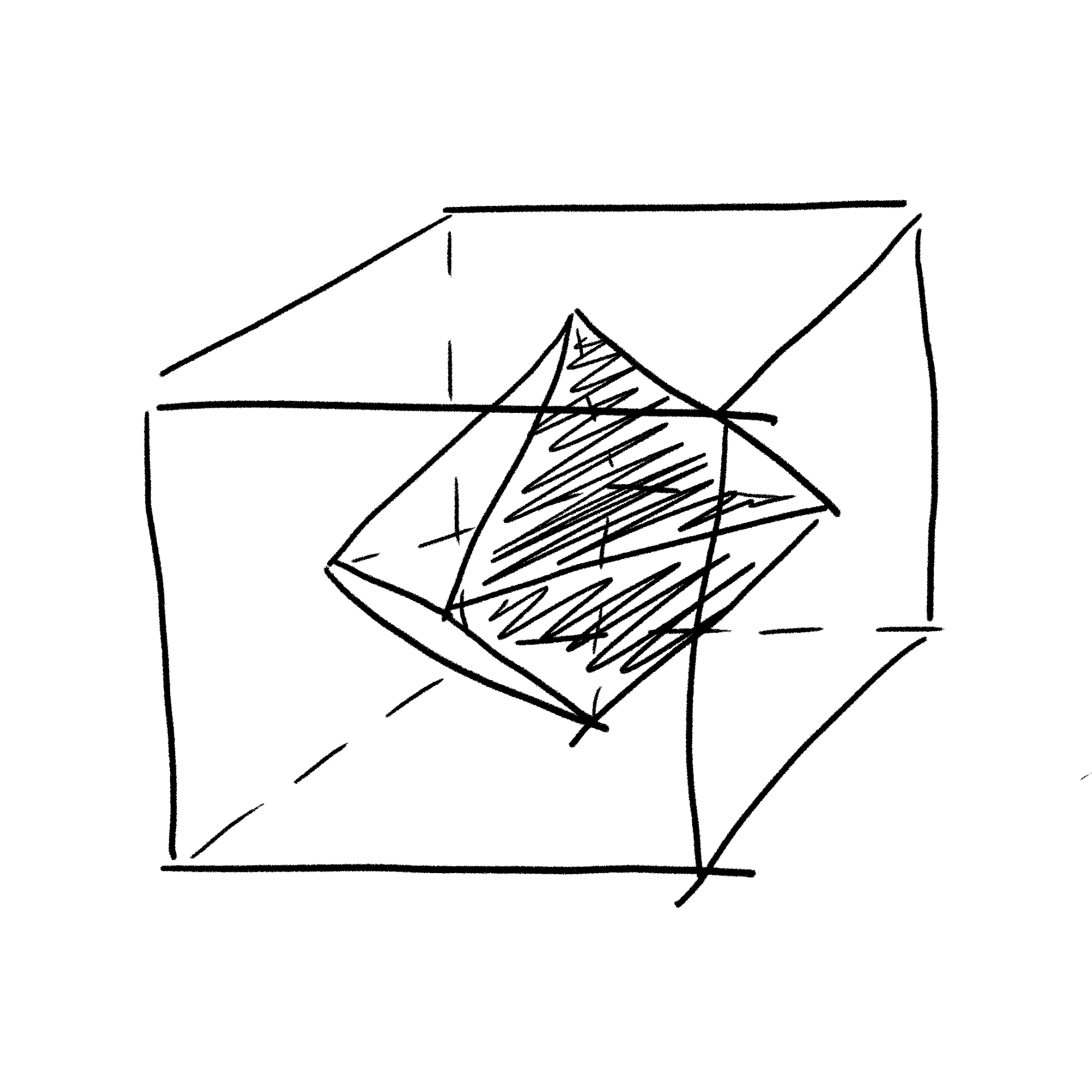 dual polyhedron (octahedron in a cube)