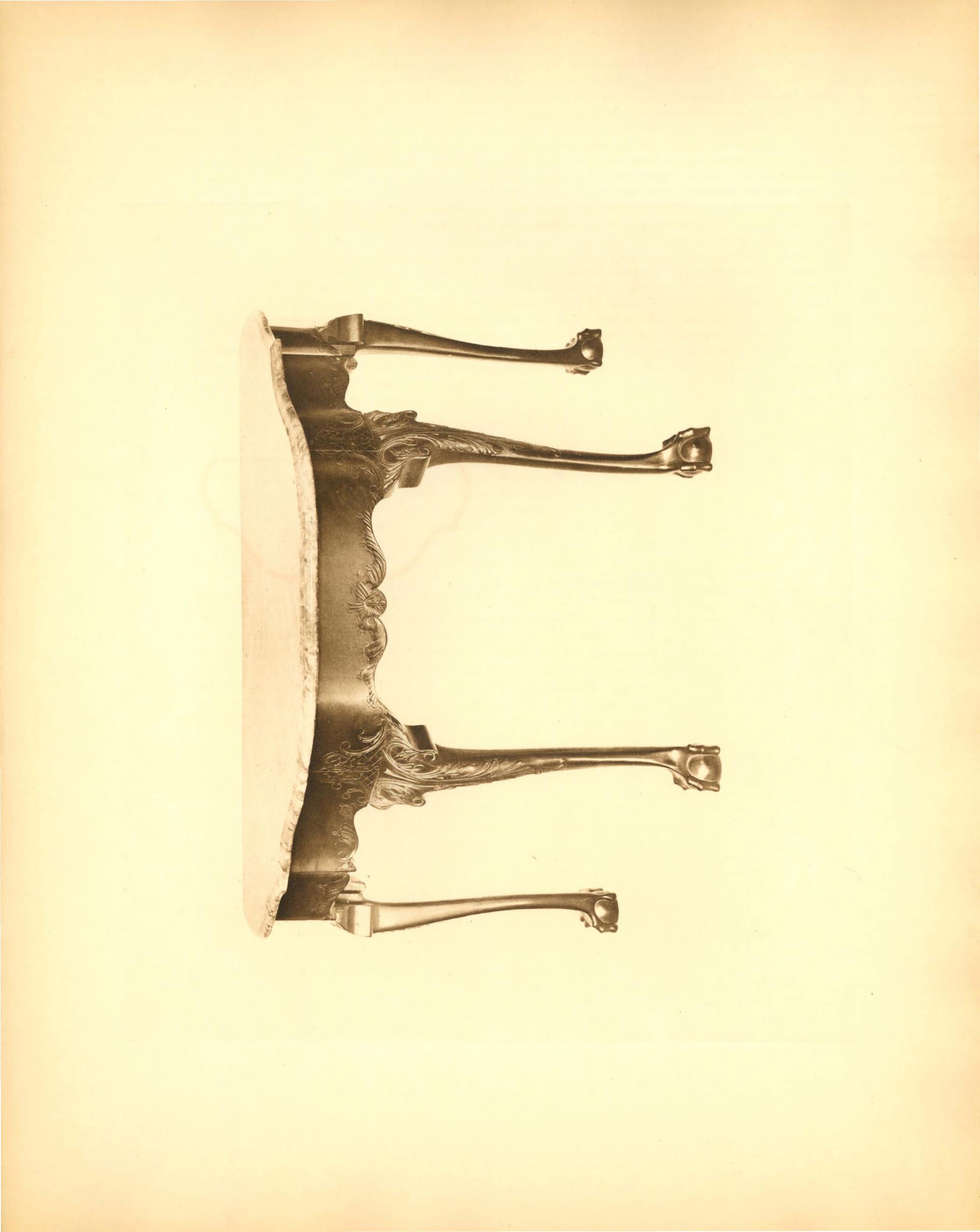 Pendleton Collection page: Photogravure of a pier table, rotated 90°