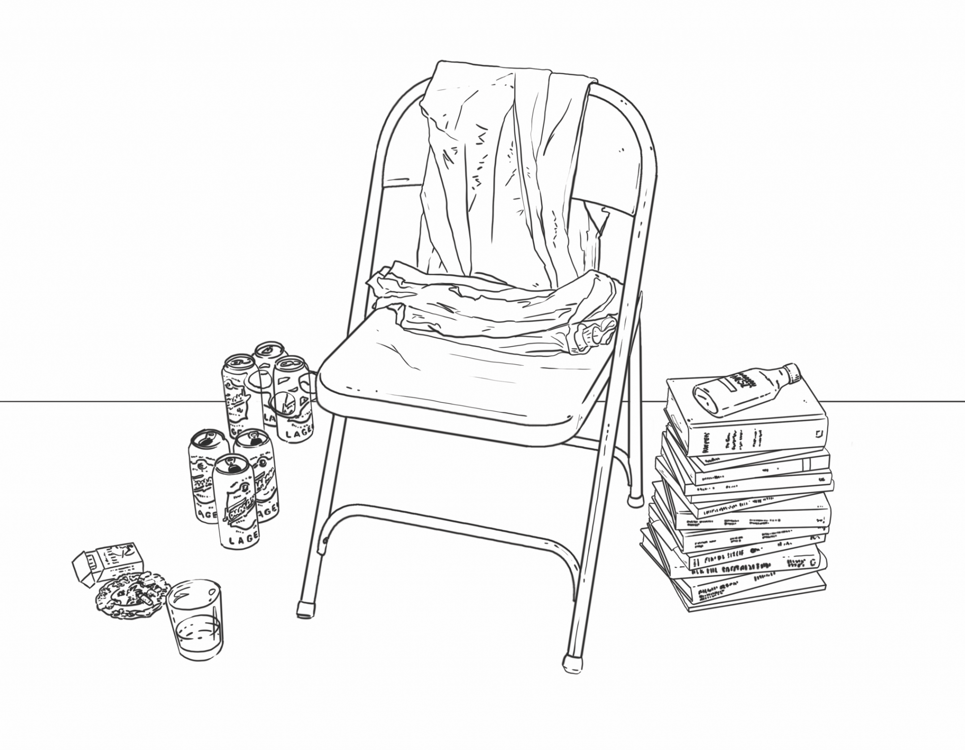 Image from IWLYLMLB series, line art of chair.