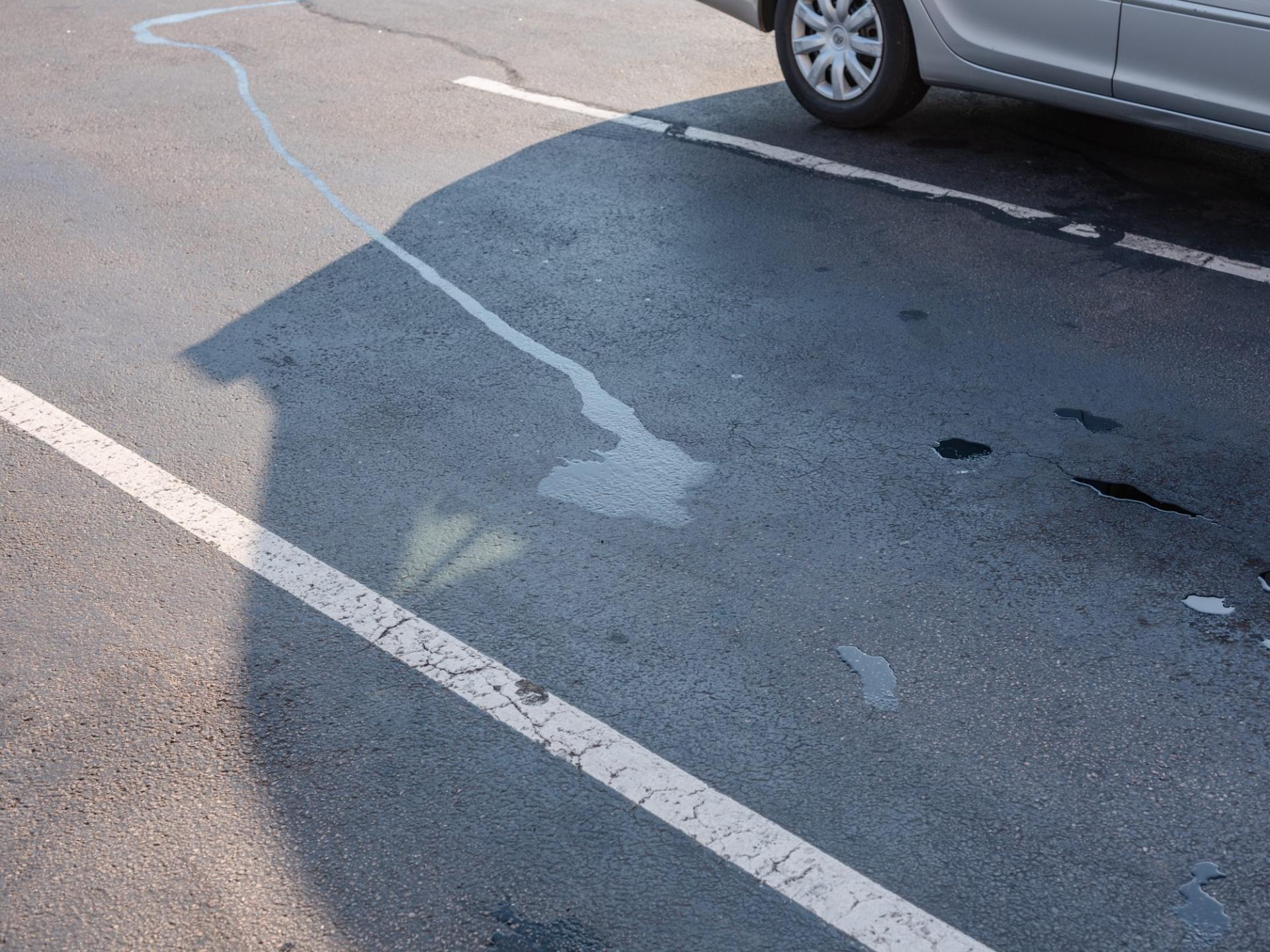 oil leak on parking lot