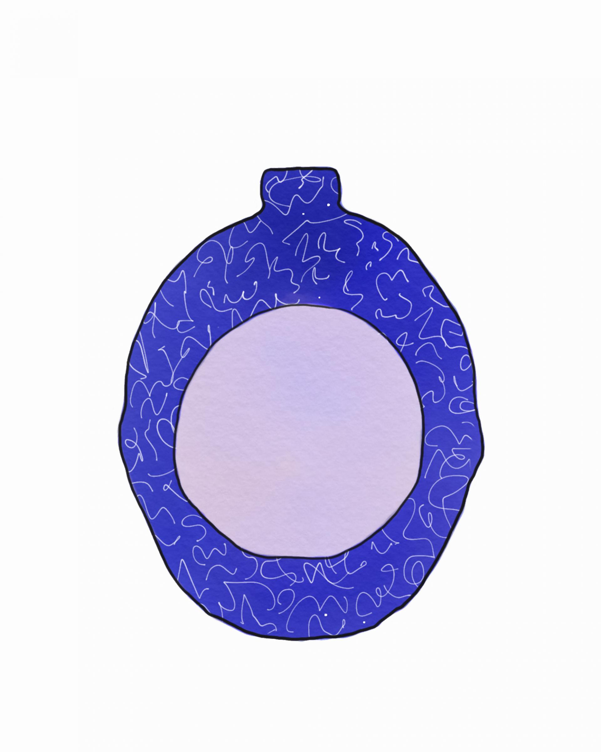 blue scribble jar