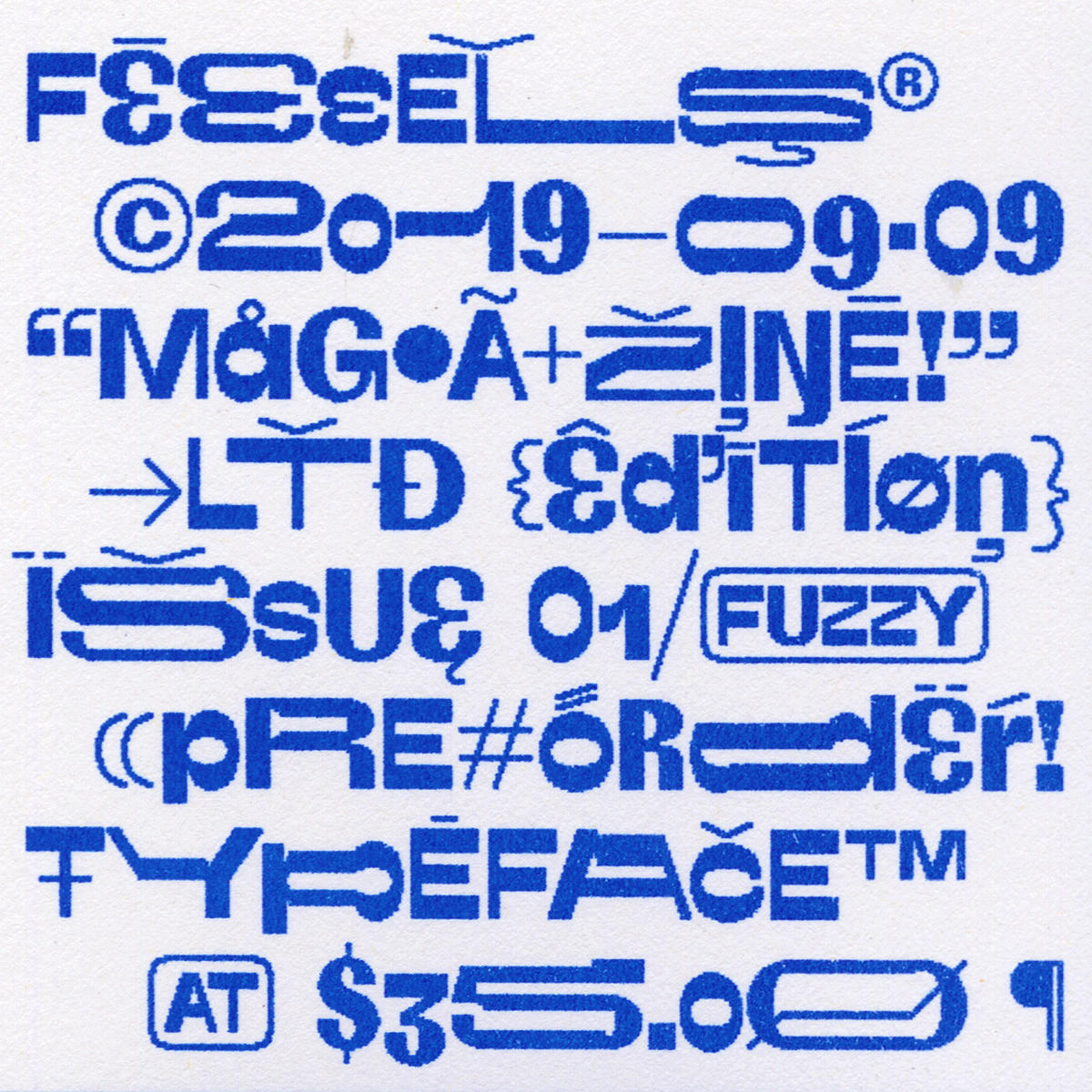 'Feeeels' typeface design