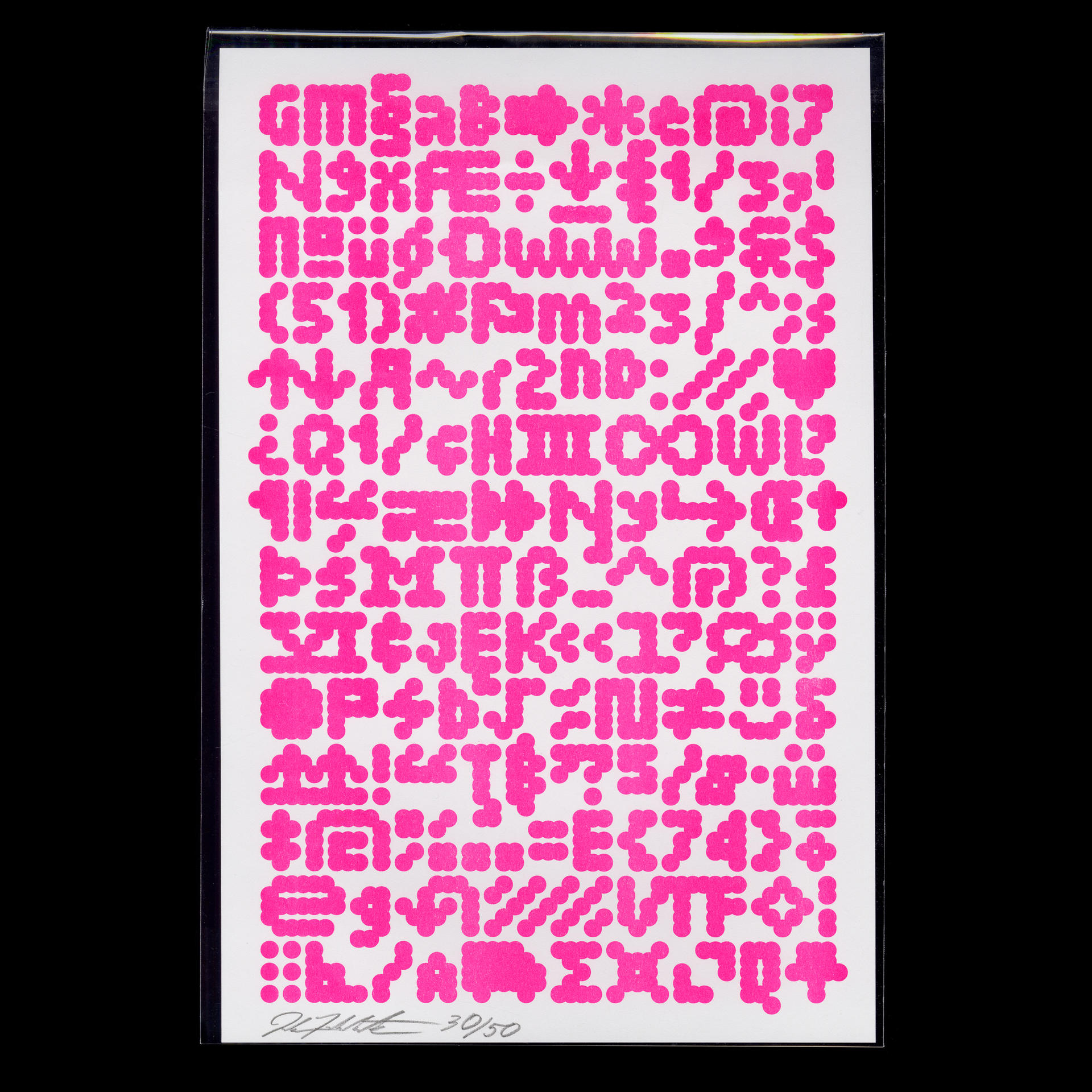 Specimen poster for TINY (Today In New York), an open-source font