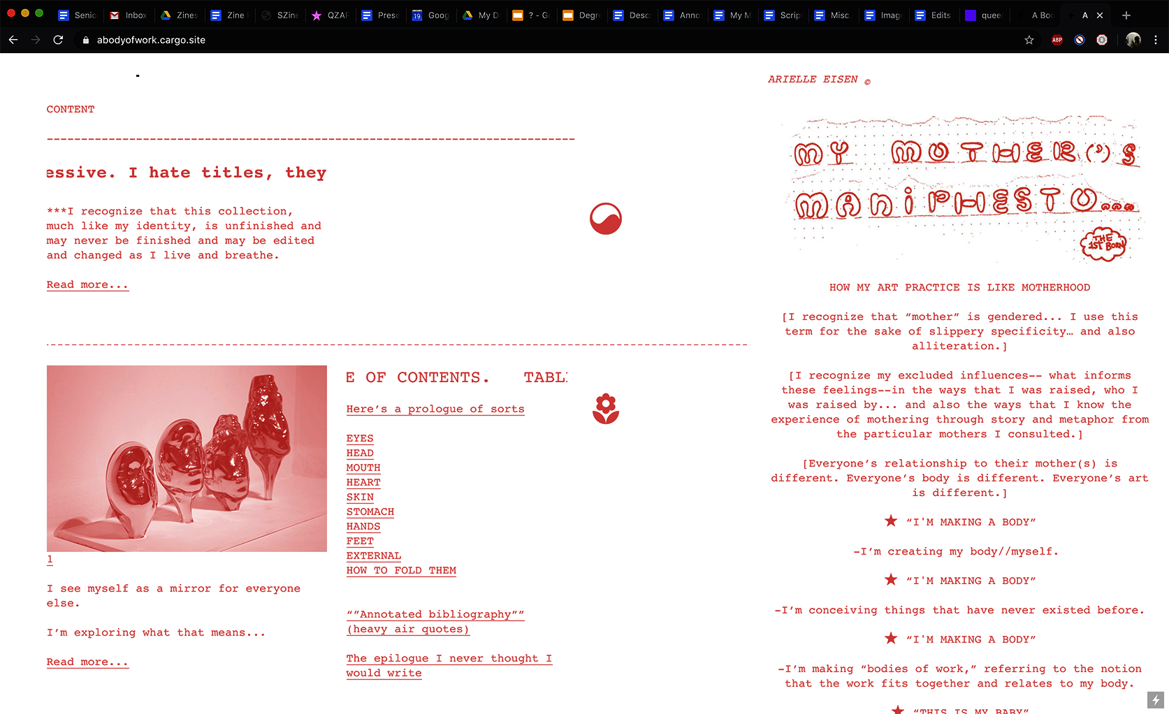 Website (digital artist book)