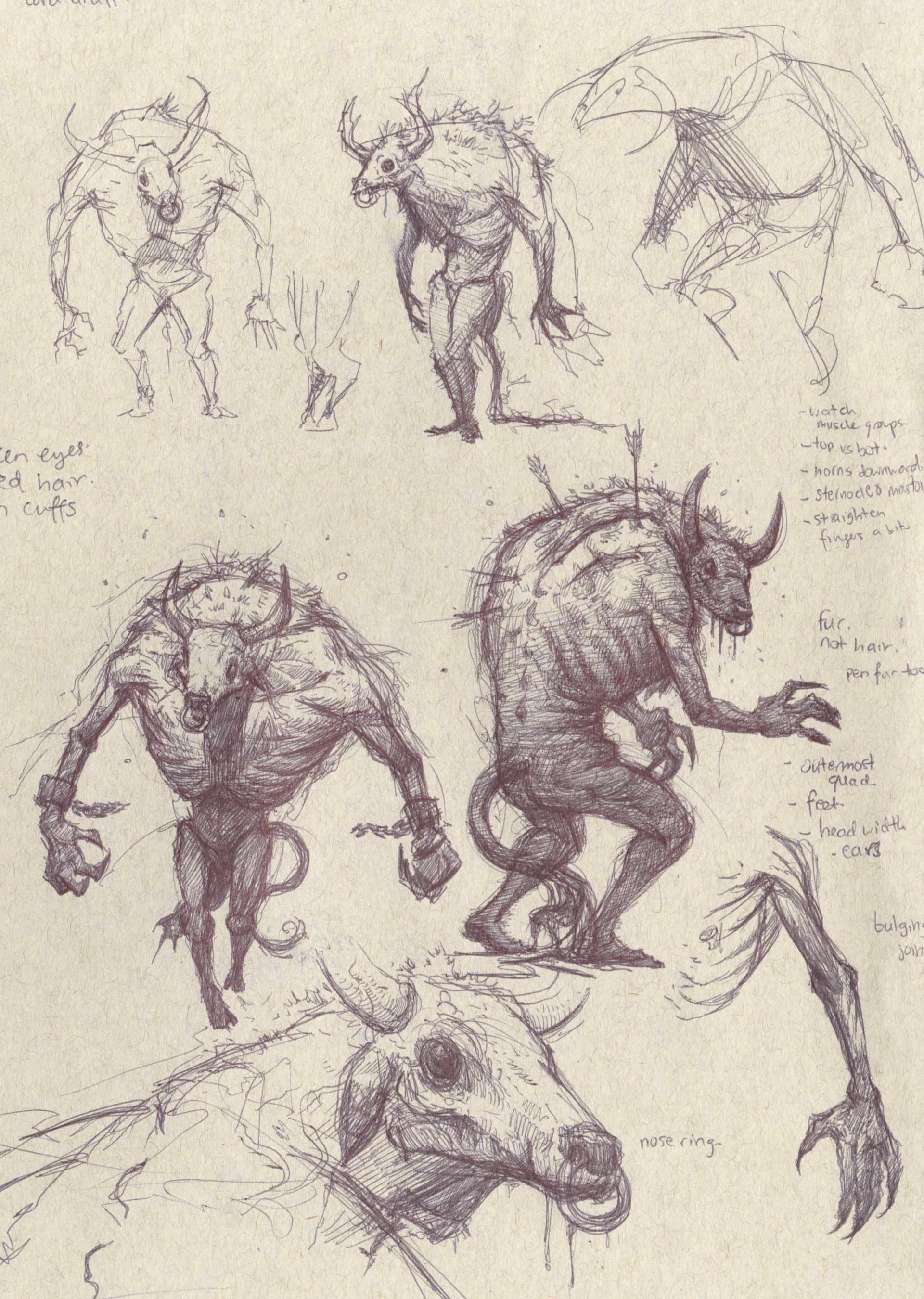 minotaur sketches