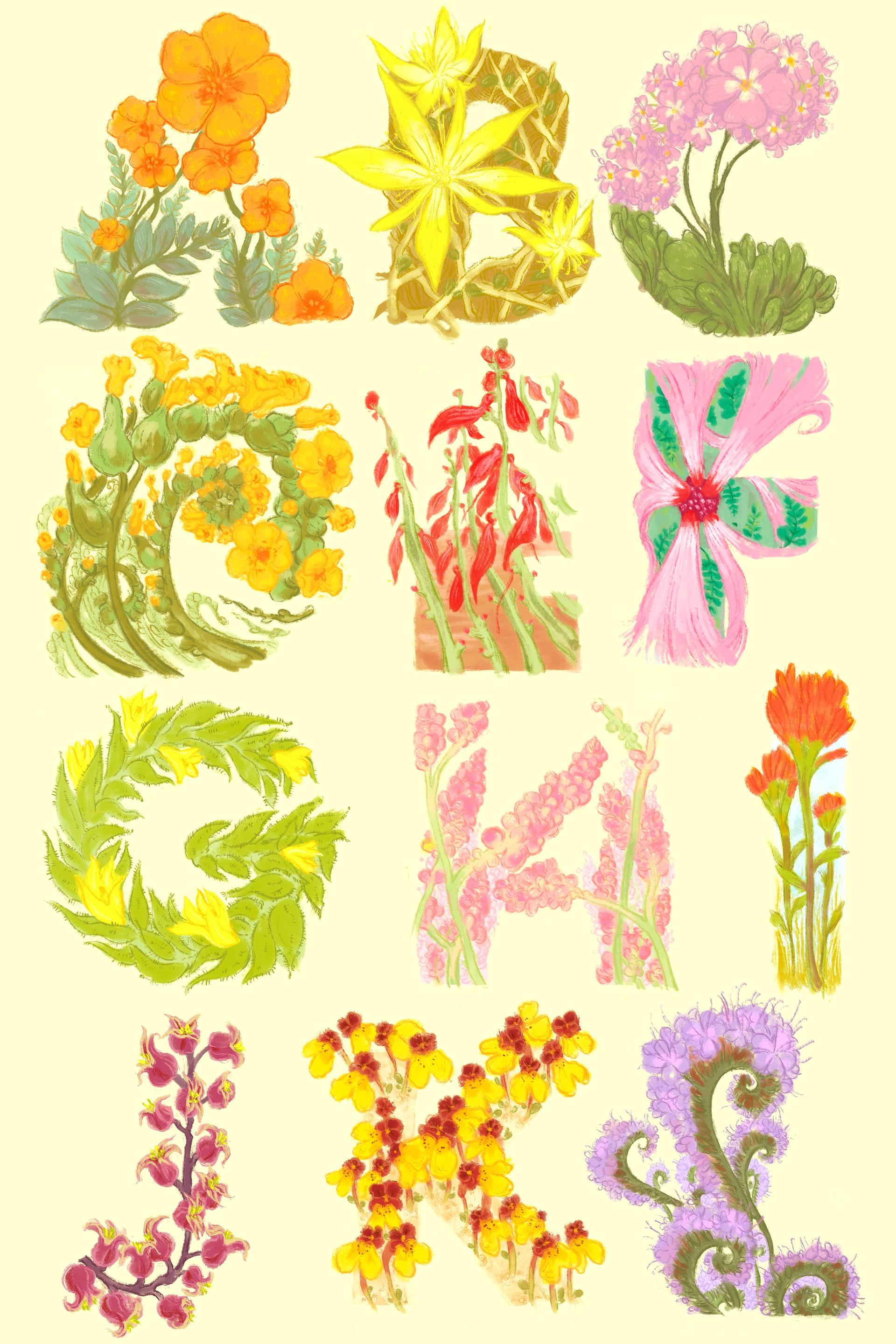 floral alphabet