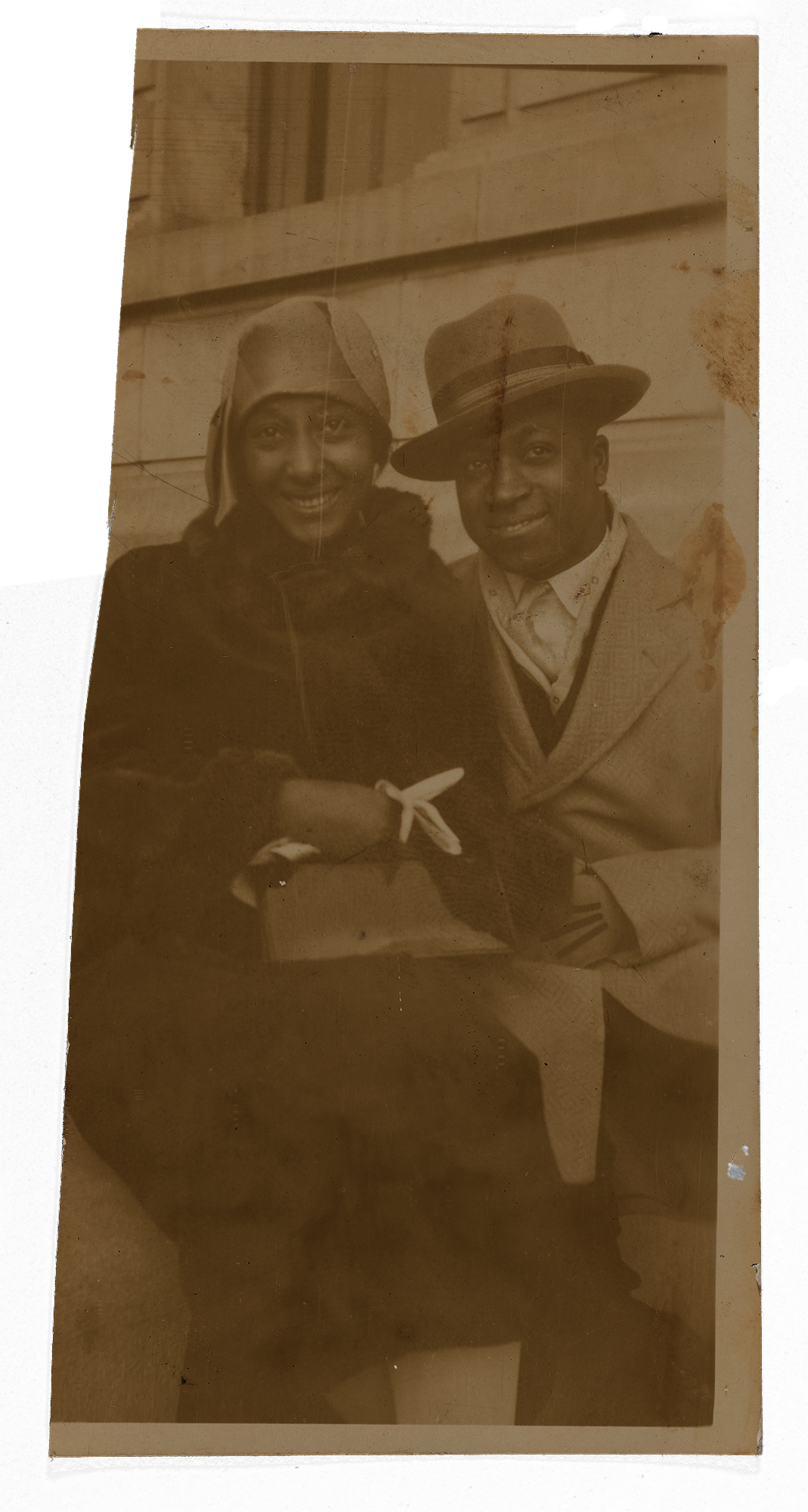sepia tinted photo of a couple