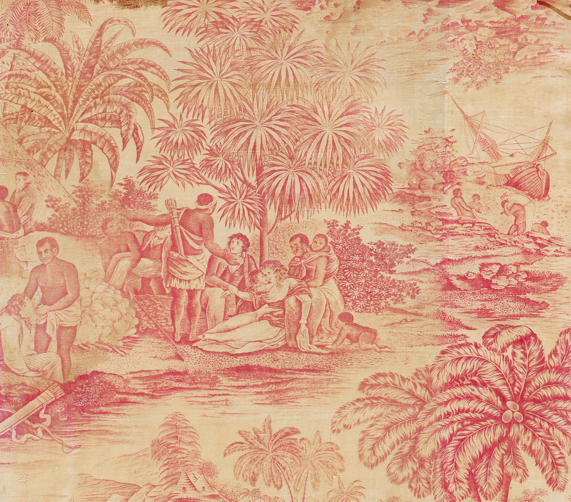 Detail of "Abolitionist Furnishing Textile", early 1800s