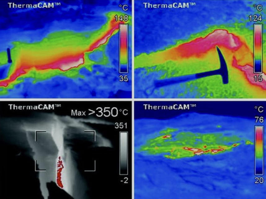 thermal image of Centralia's underground mine fire