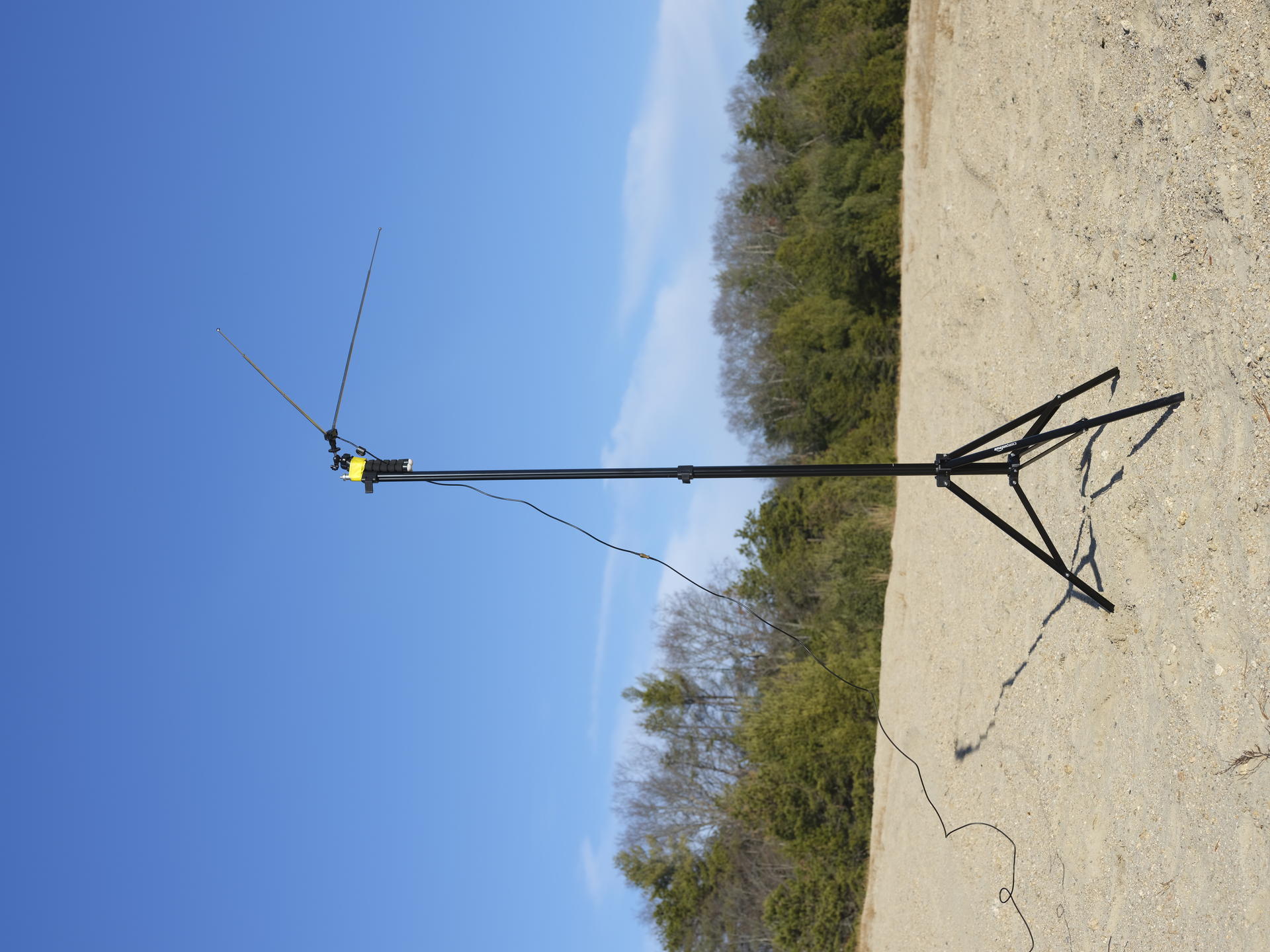 color image of antennas on an open plain