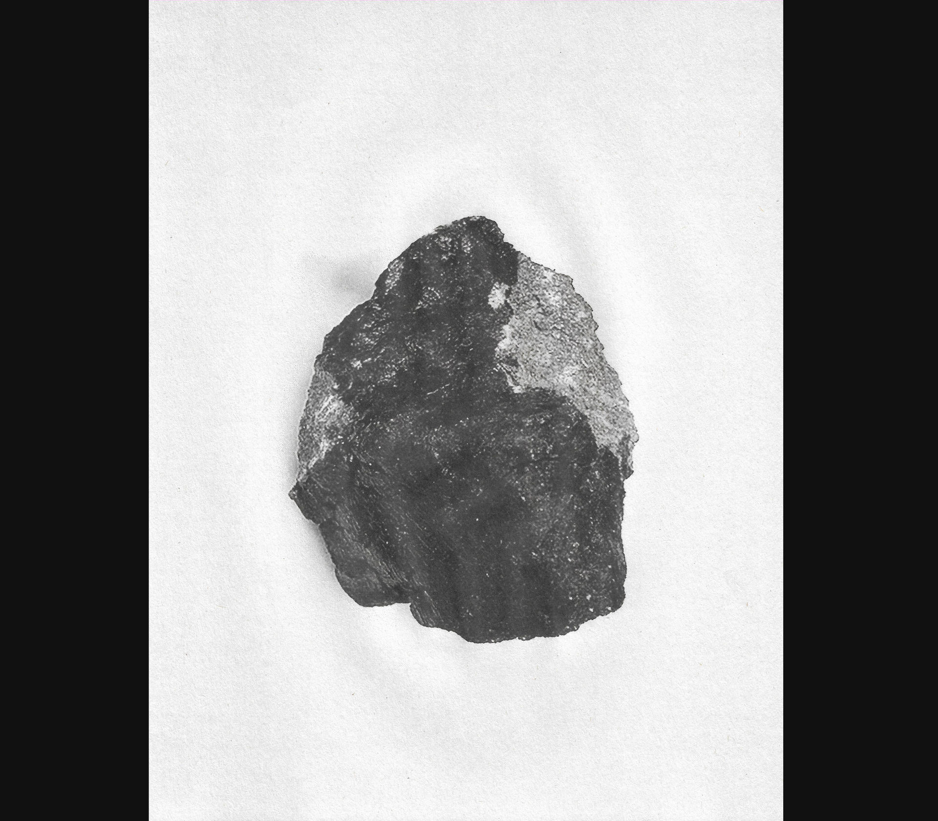 meteorite with dark margin