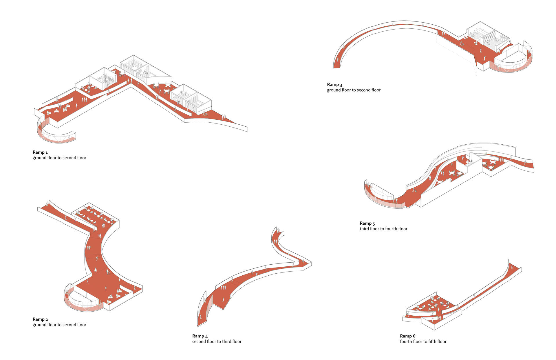 Ramps Axonometric Drawing