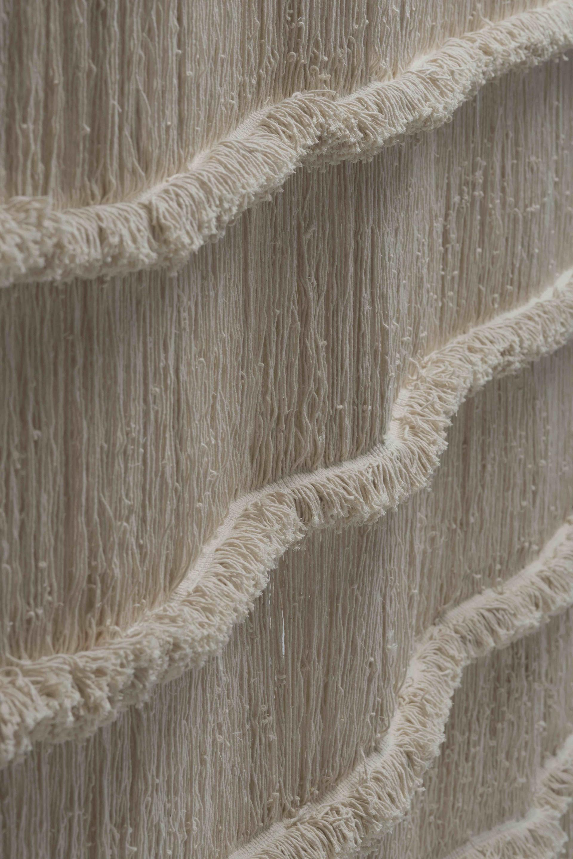 Weaved cotton curtain detail 