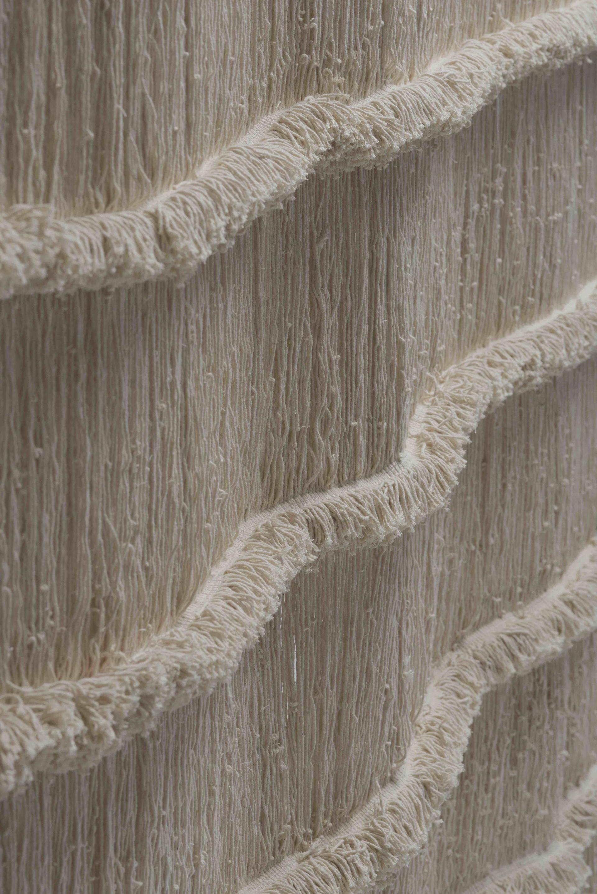 Weaved cotton curtain detail