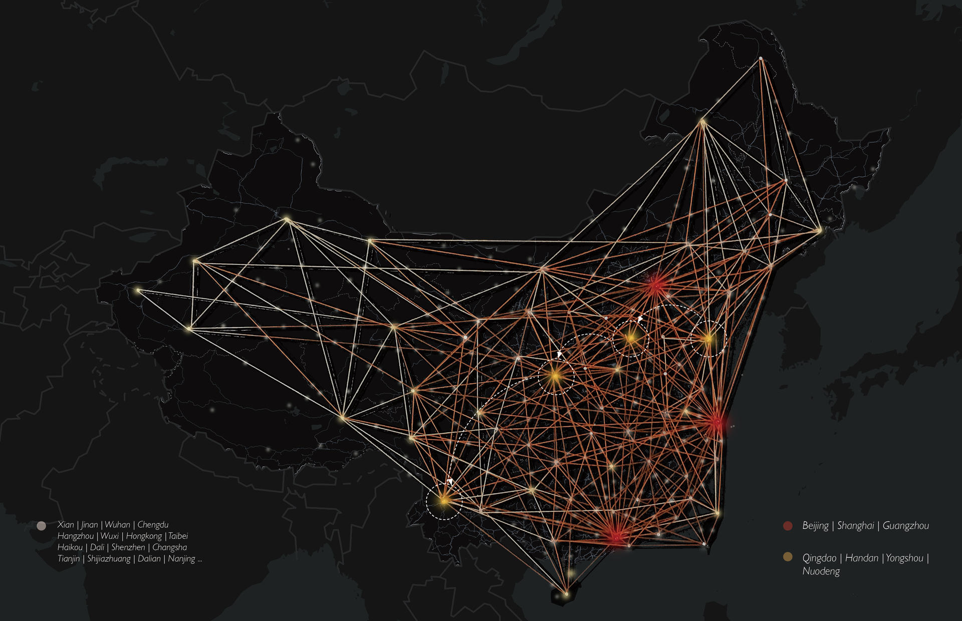 Map for Chinese cultural exhibitions