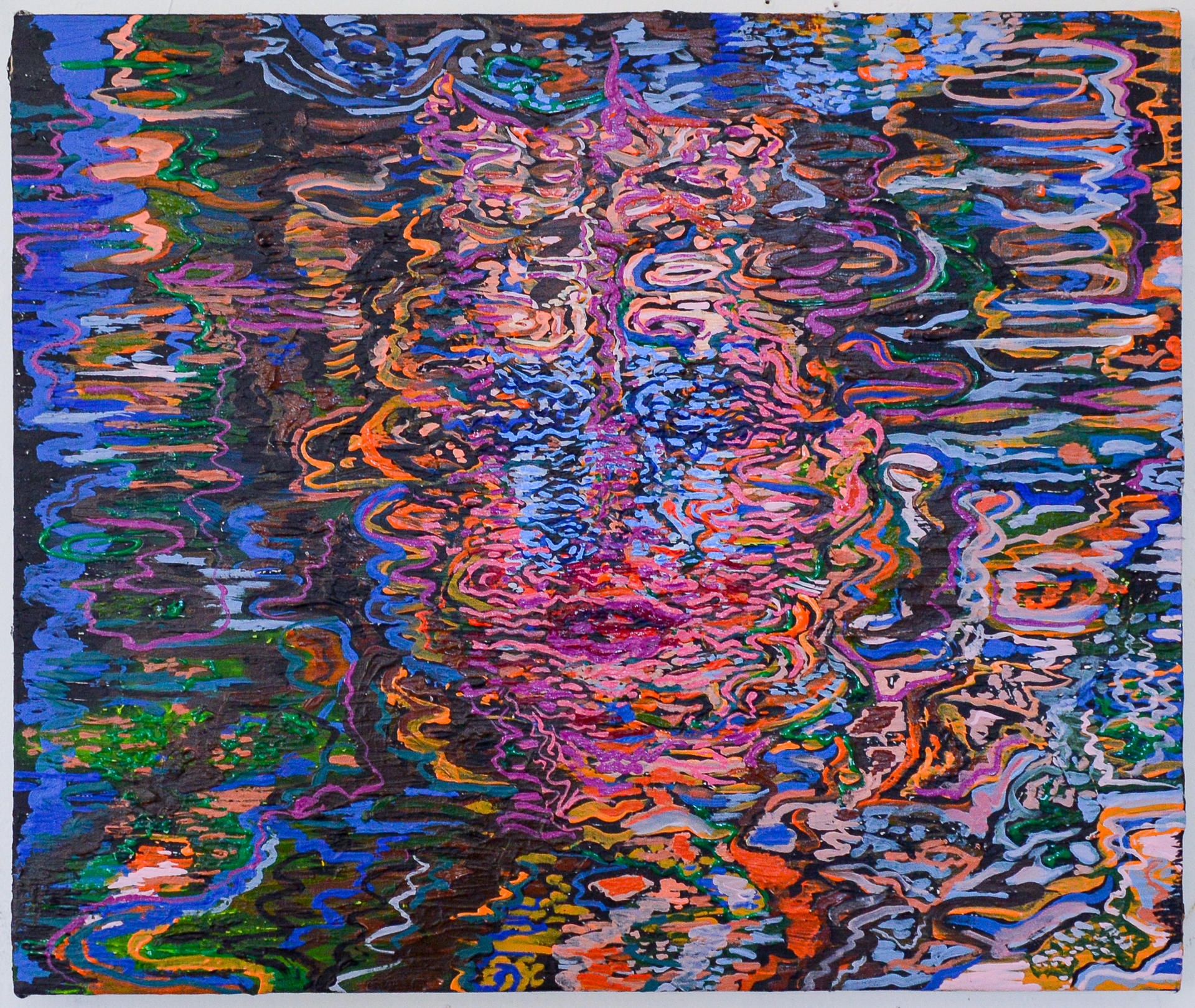 A painting of water reflecting a woman/Dorothy