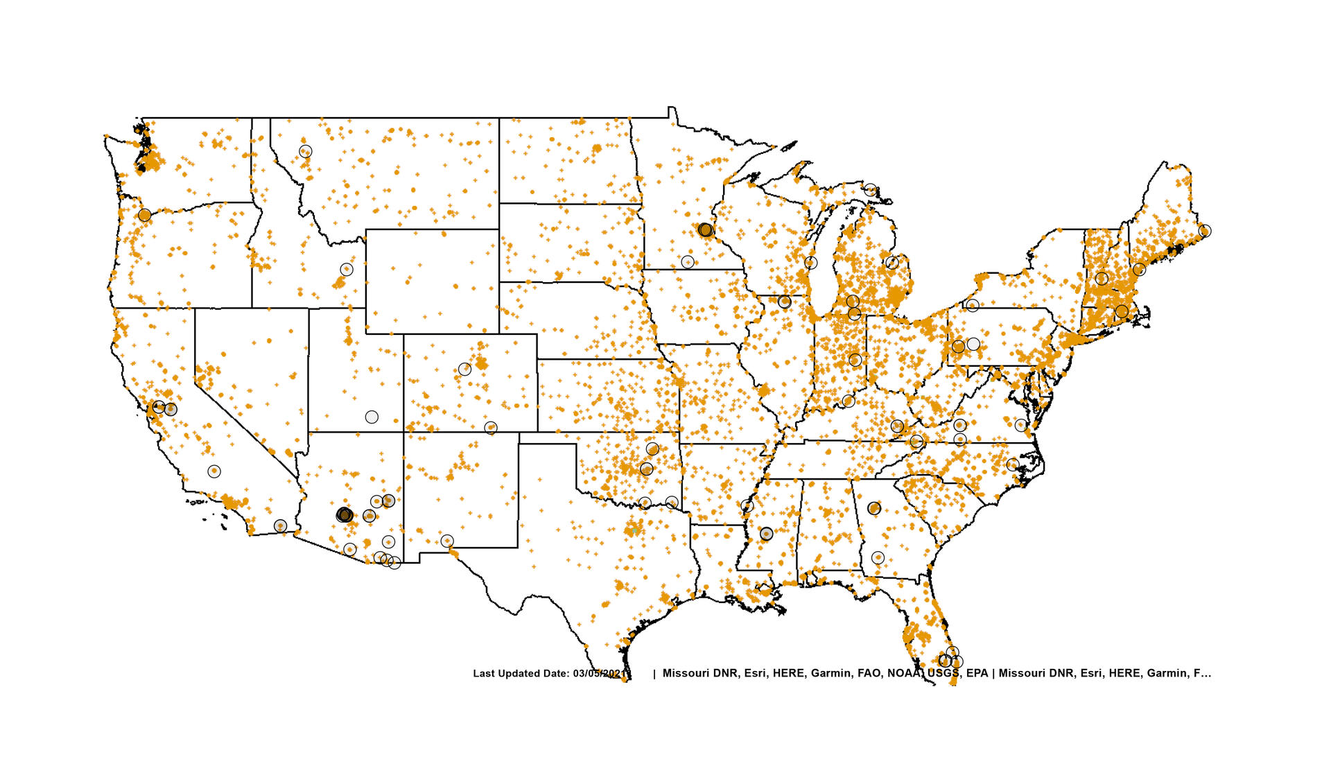 Map of Brownfields