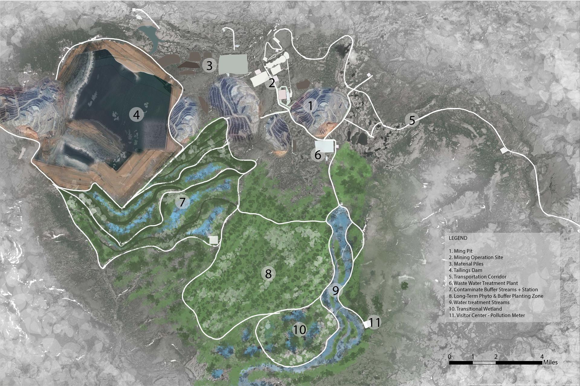 Master plan of mining site