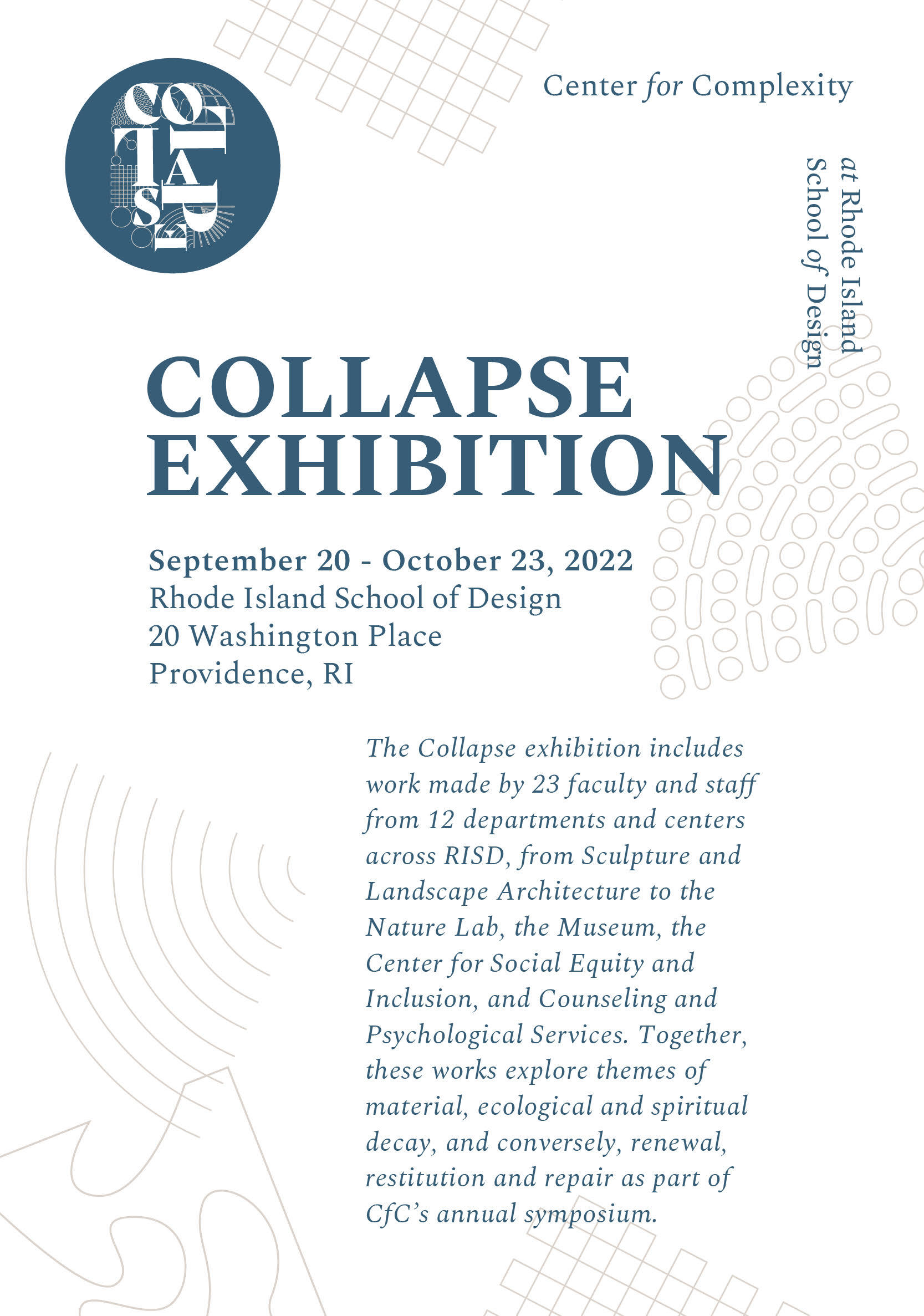 Poster titled Collapse Exhibition