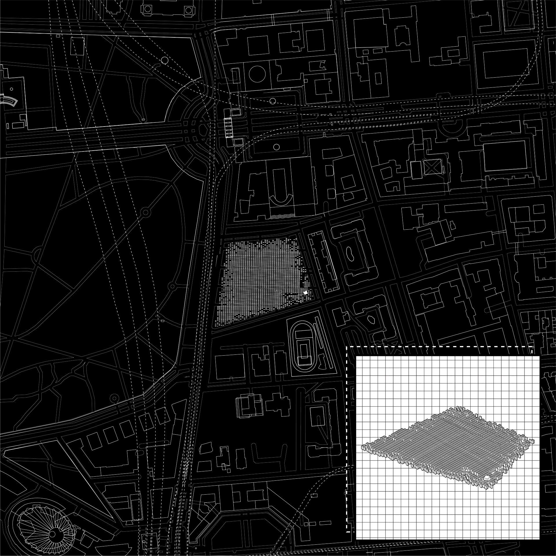 Map of The Memorial to the Murdered Jews of Europe in Berlin