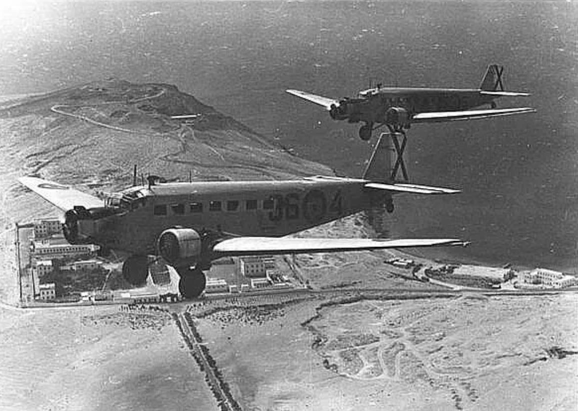Tho Spanish Junker-Ju52 aircrafts flew over Sidi Ifni during the Ifni War.