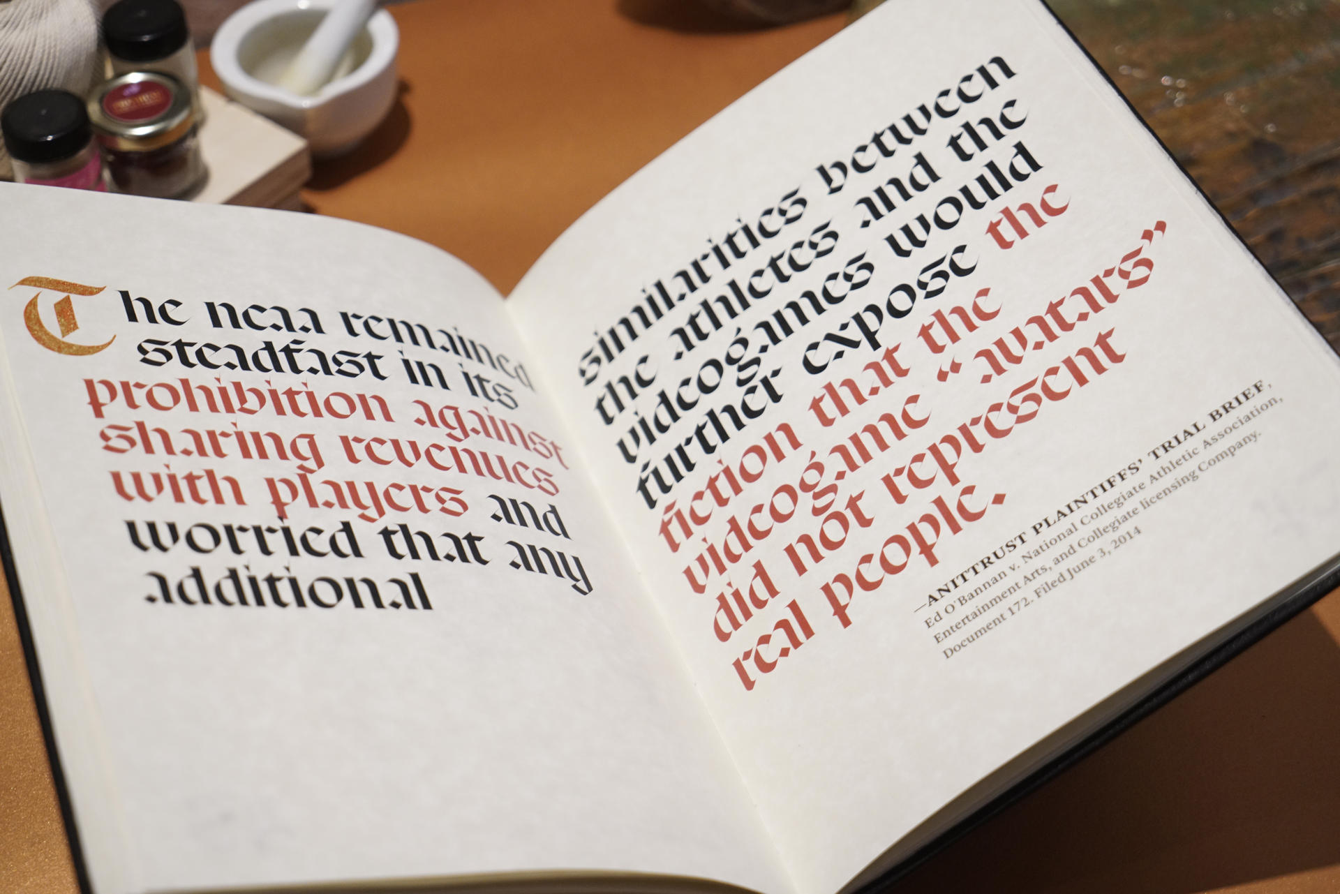 book spread of modern alchemy text