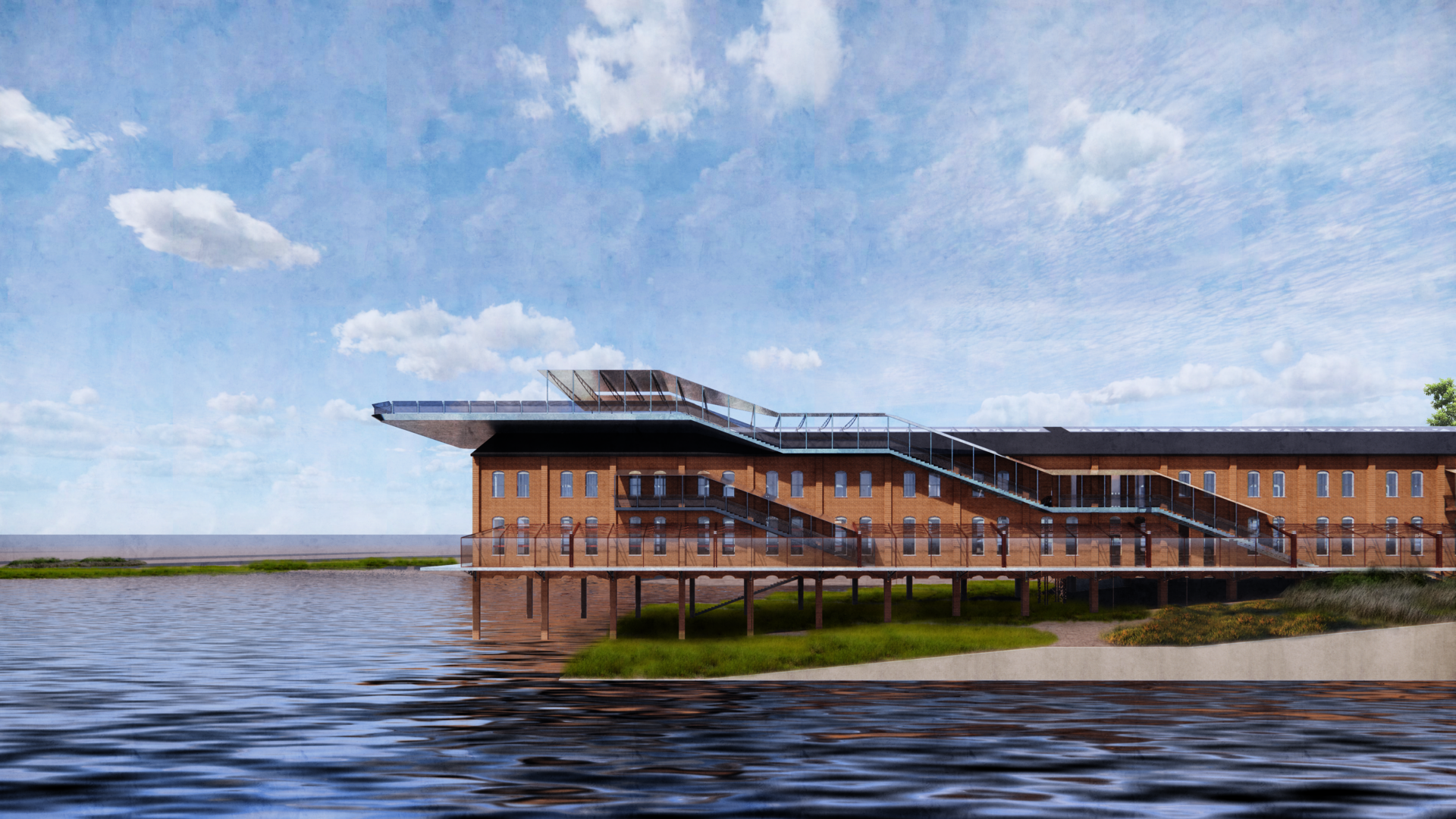 West Elevation and Waterfront Restoration