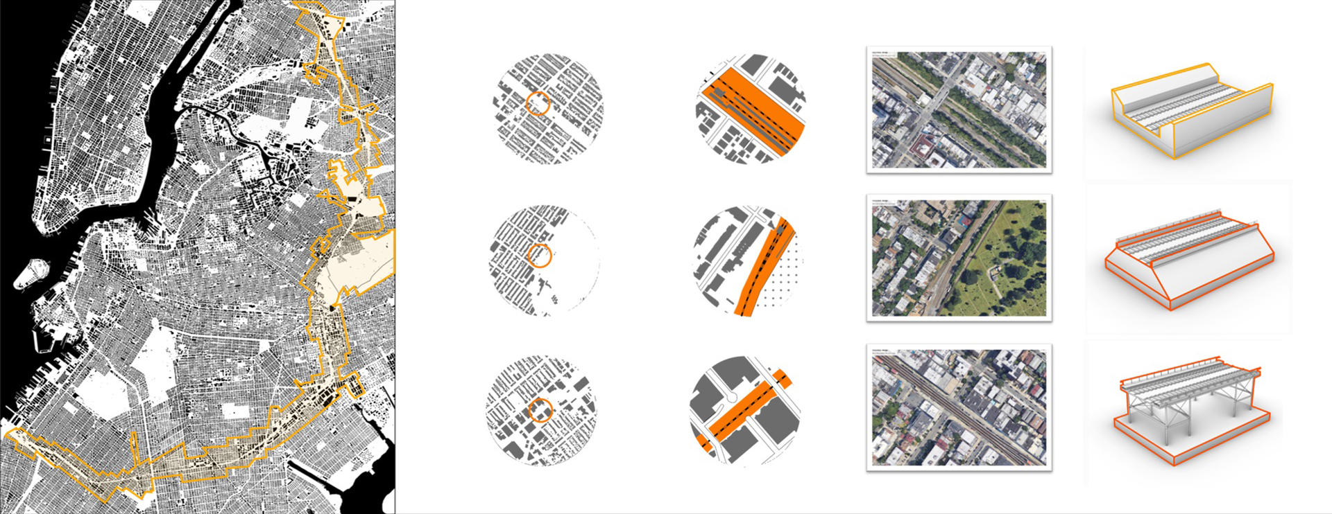 three spaces as site research objects