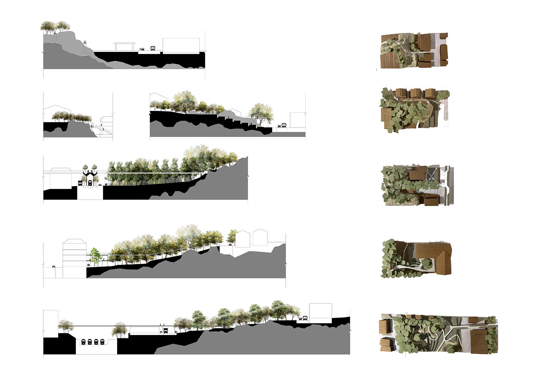 This image shows how to develop better connection methods on some specific sites, to stitch the existing road system, residential areas, buildings, and the residual area of ​​the ecotone, so that we can redefine the meaning of the new ecotone between the human community and the ecological environment.