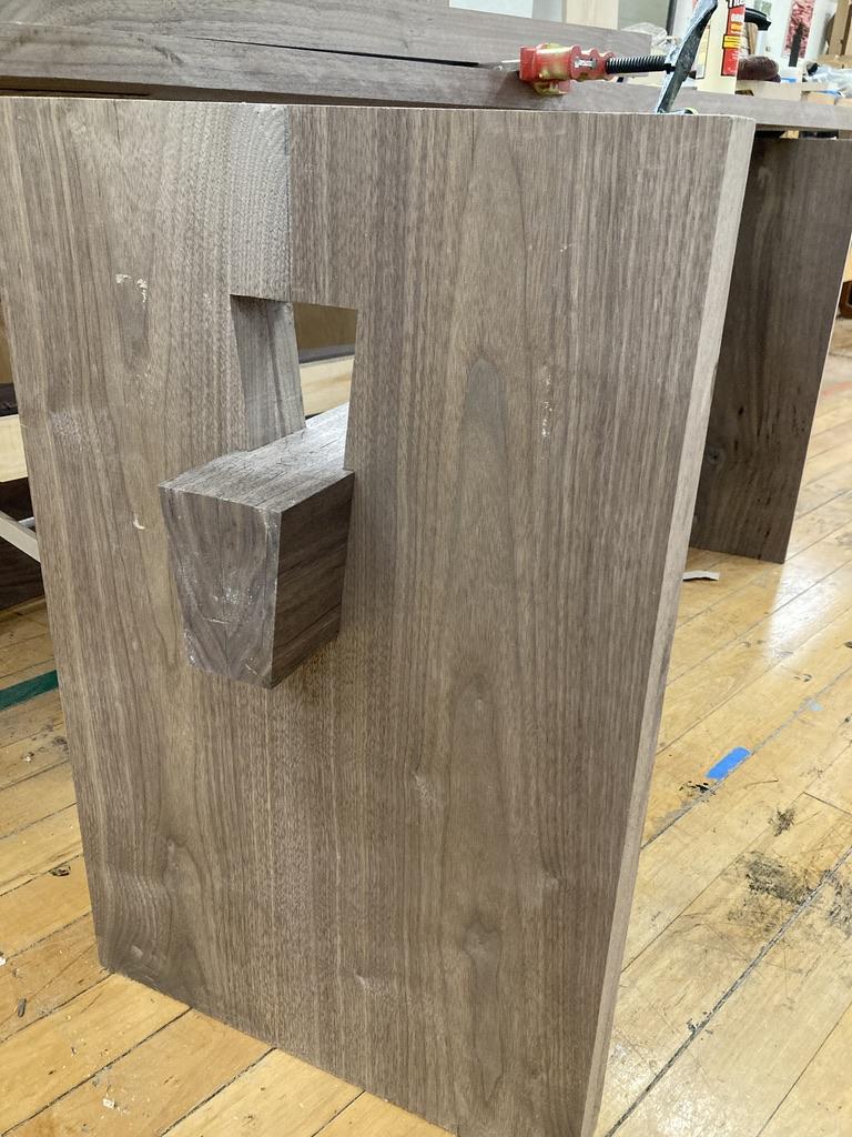 Wedge joinery table