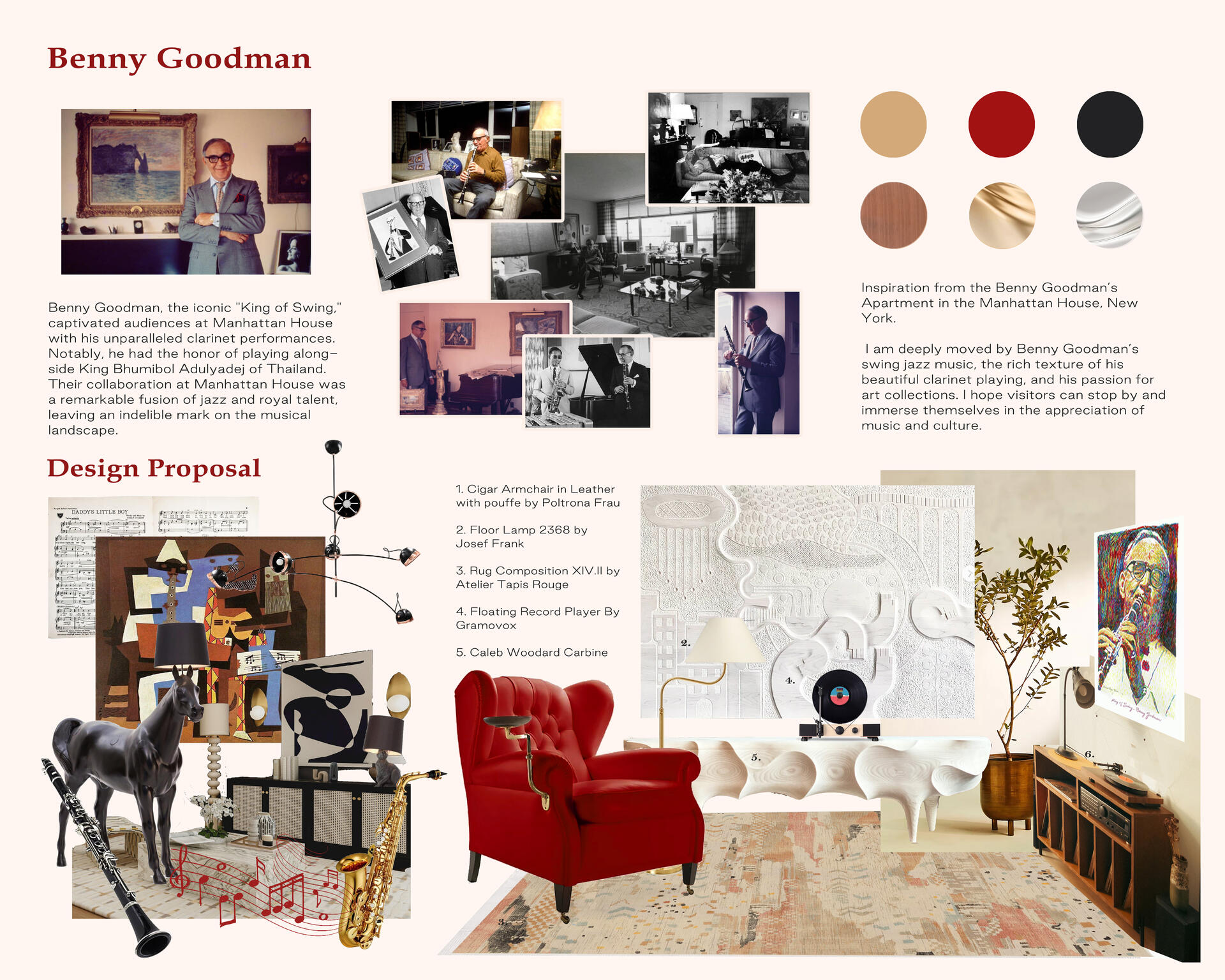 Benny Goodman Inspired Interior Design Proposal