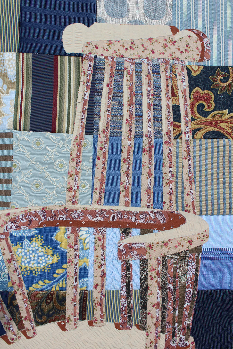 Detail of fabric work by Jocelyn Arruda