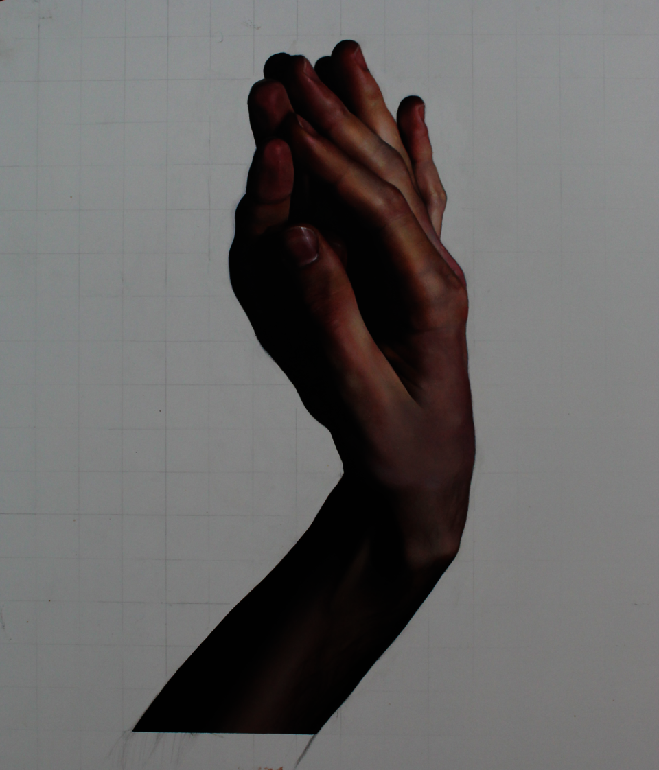 a series of paintings exploring my body, gesture, and movement
