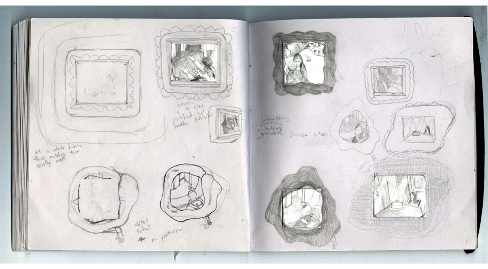 A page out of artist Cassidy Argo's sketchbook from February 2020