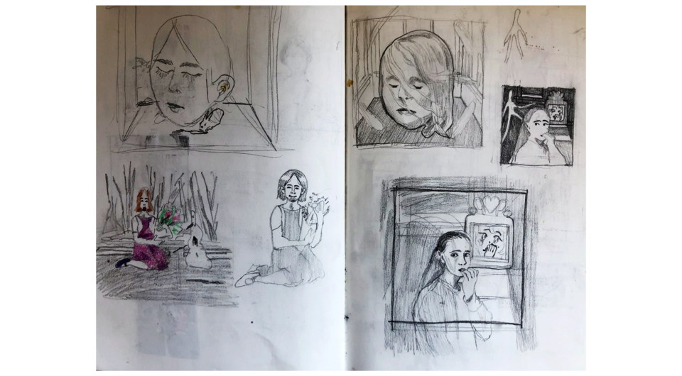 Sketchbook page from Cassidy Agro's sketchbook