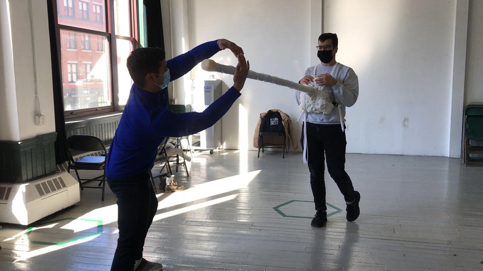 Ram Harness Games are performances choreographing and manifesting the mental, physical, and social conditions of social distancing during COVID-19. Inspired by ram harnesses. Collaboration with Hannah Lutz Winkler.
