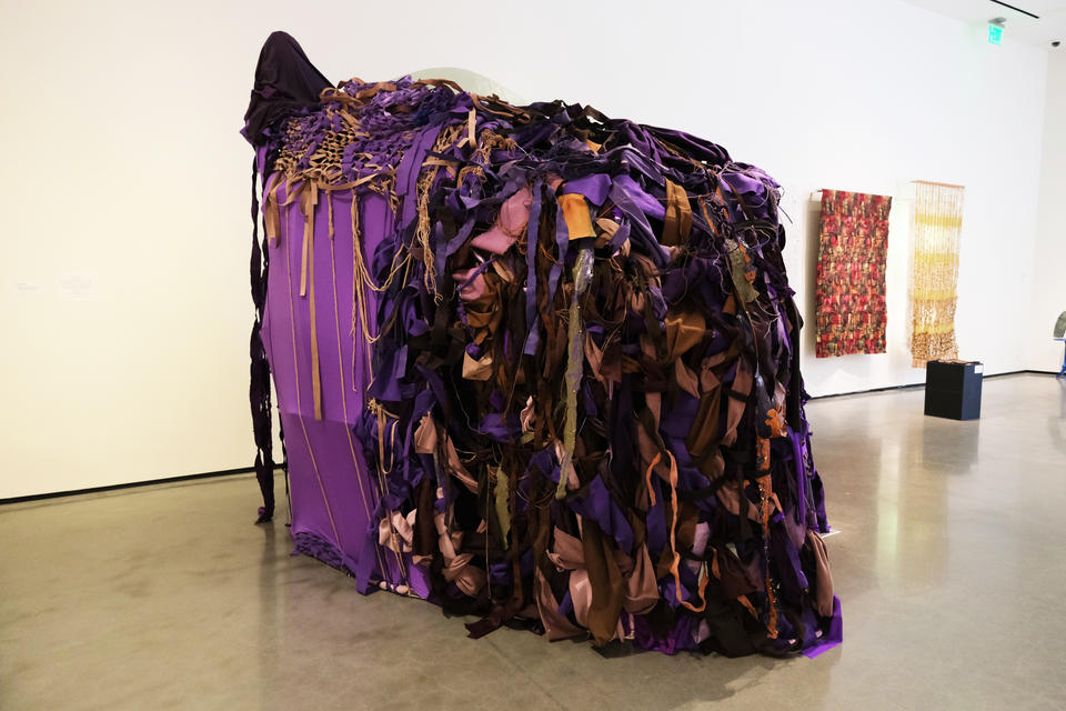 Large purple sculpture