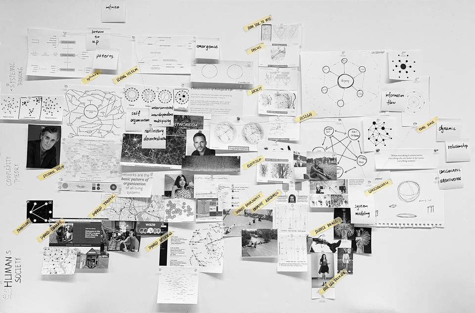 The brainstorm board is the collection of design ideas to trigger empathy in pedestrian system.
