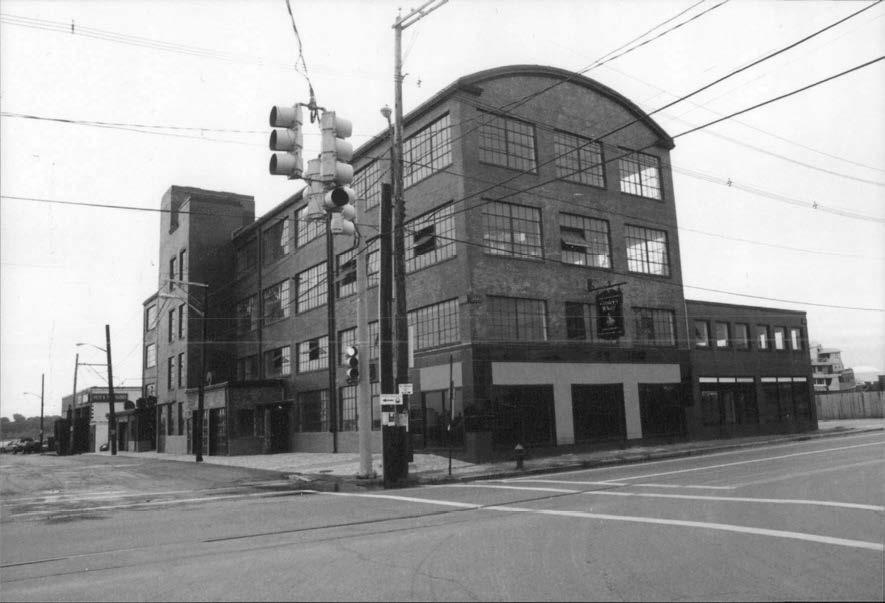 old black and white photo of the site, the former providence gas co. purifier house 
