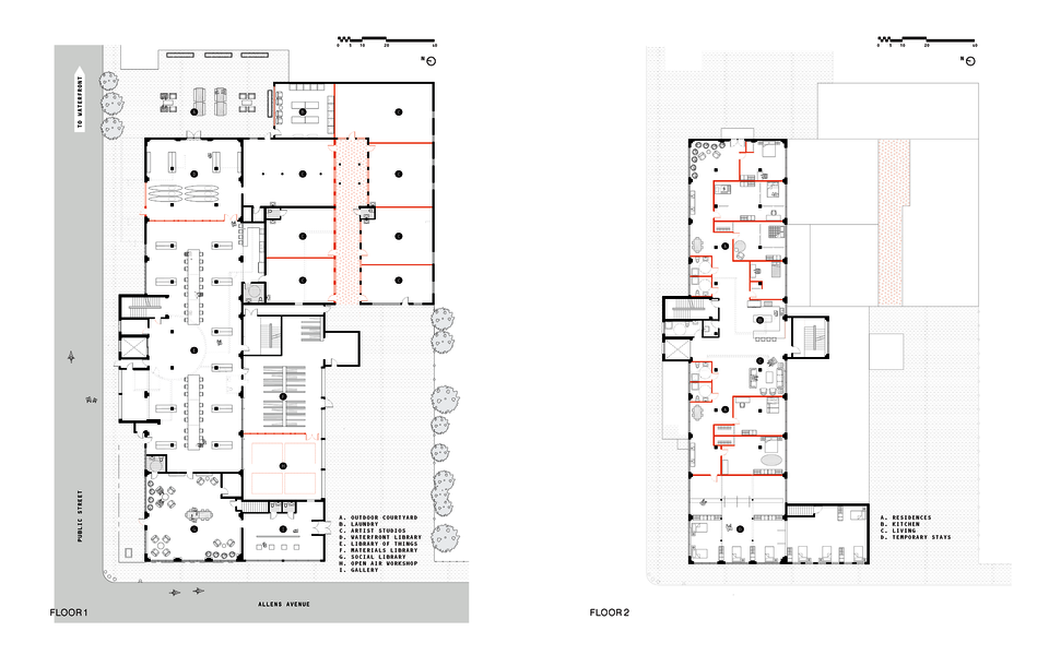 2 floor plans showing first and second floor 
