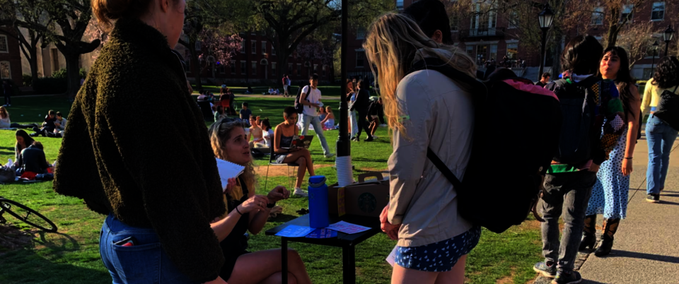 We also performed testing on the Main Green, asking participants which strategy most impacted them and why, guiding our choices in our prototype.