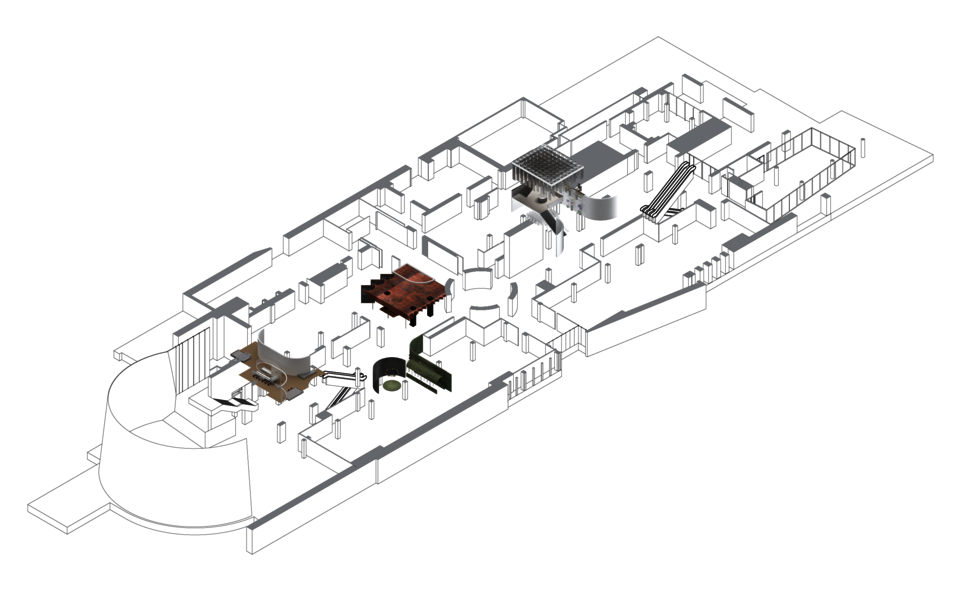 Axonometric drawing for site.